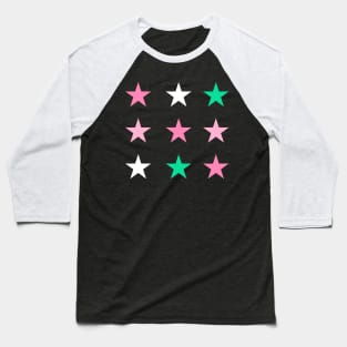 Pink Stars Baseball T-Shirt